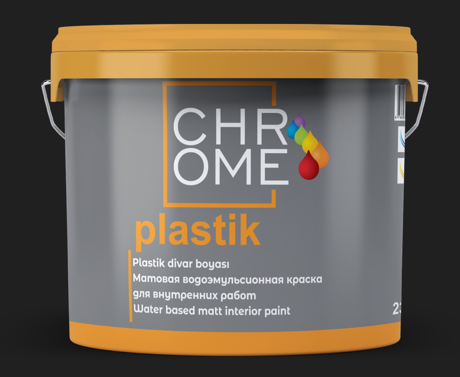ინტერიერის საღებავი Chrome Plastik 10 kg A — ინტერიერის საღებავი
